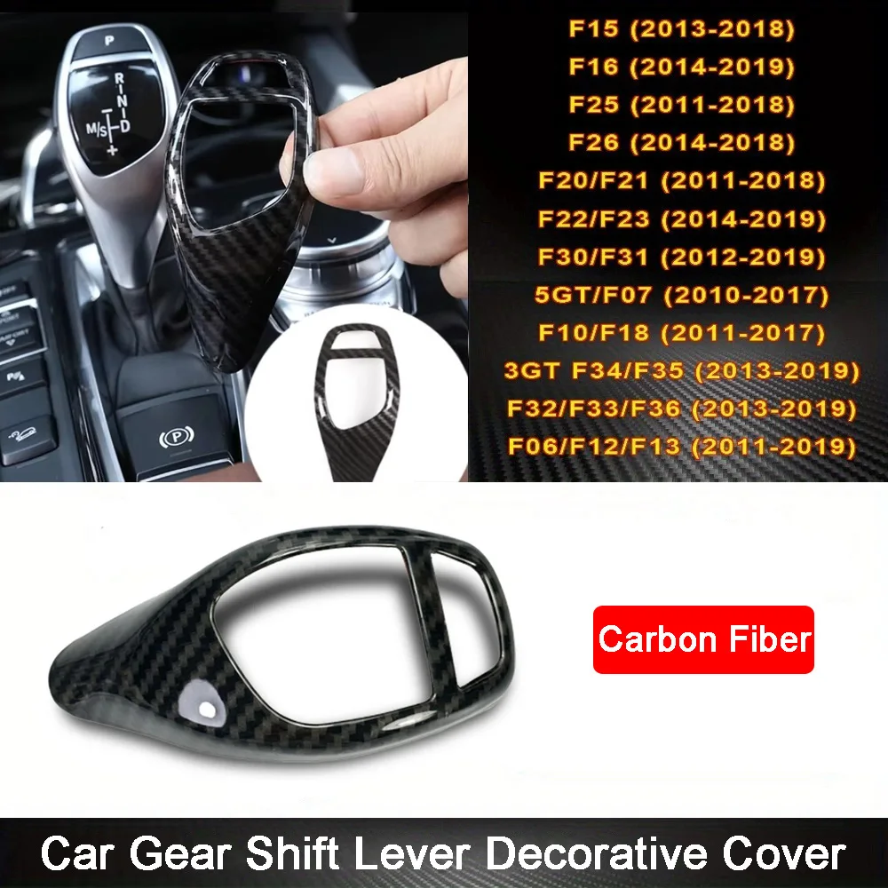 

Car Carbon Fiber ABS Gear Shift Lever Handle Cover Sticker for BMW F30 F15 F07 F20 F21 F22 F32 F34 F35 5GT Models Accessories