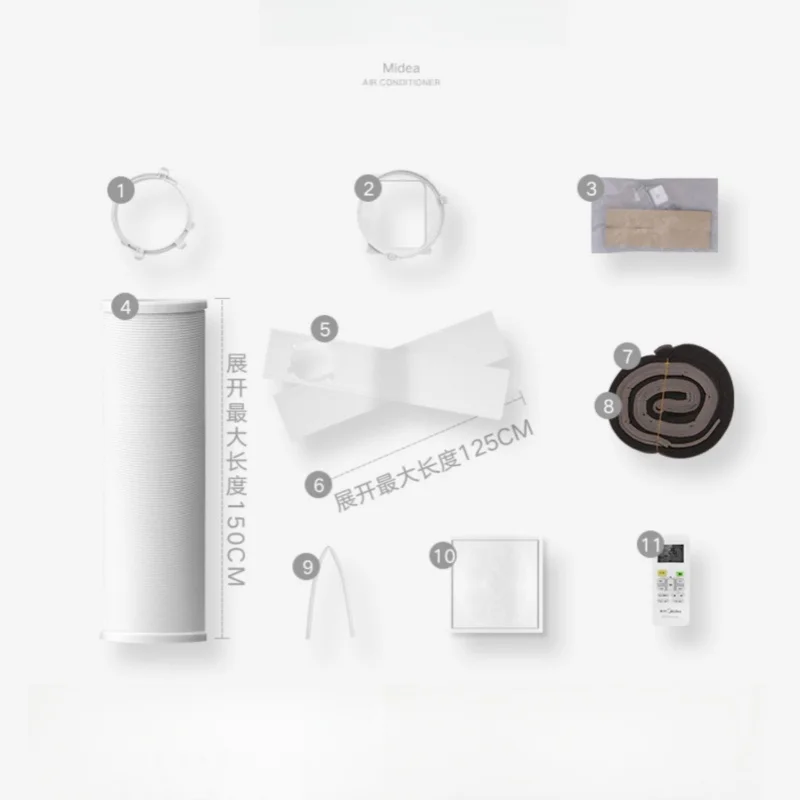 Midea-تكييف هواء متحرك ، تبريد 1 حصان فقط ، تركيب مجاني ، مطبخ ، غرفة معيشة