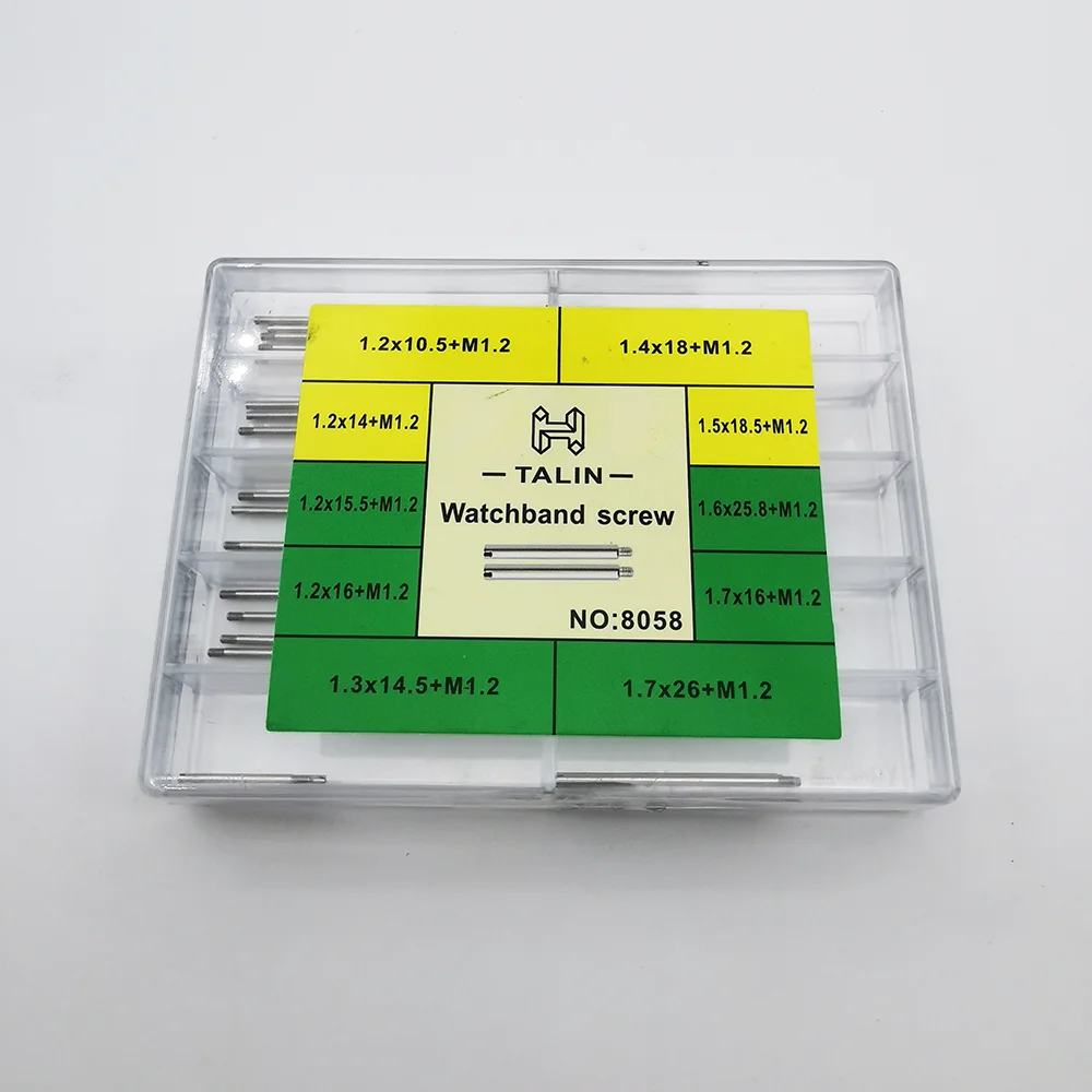 إكسسوارات الساعة أدوات الساعة حزام كلمة واحدة صندوق برغي كامل حزام الصلب حزام المسمار ربط رمح ساعة إصلاح أجزاء