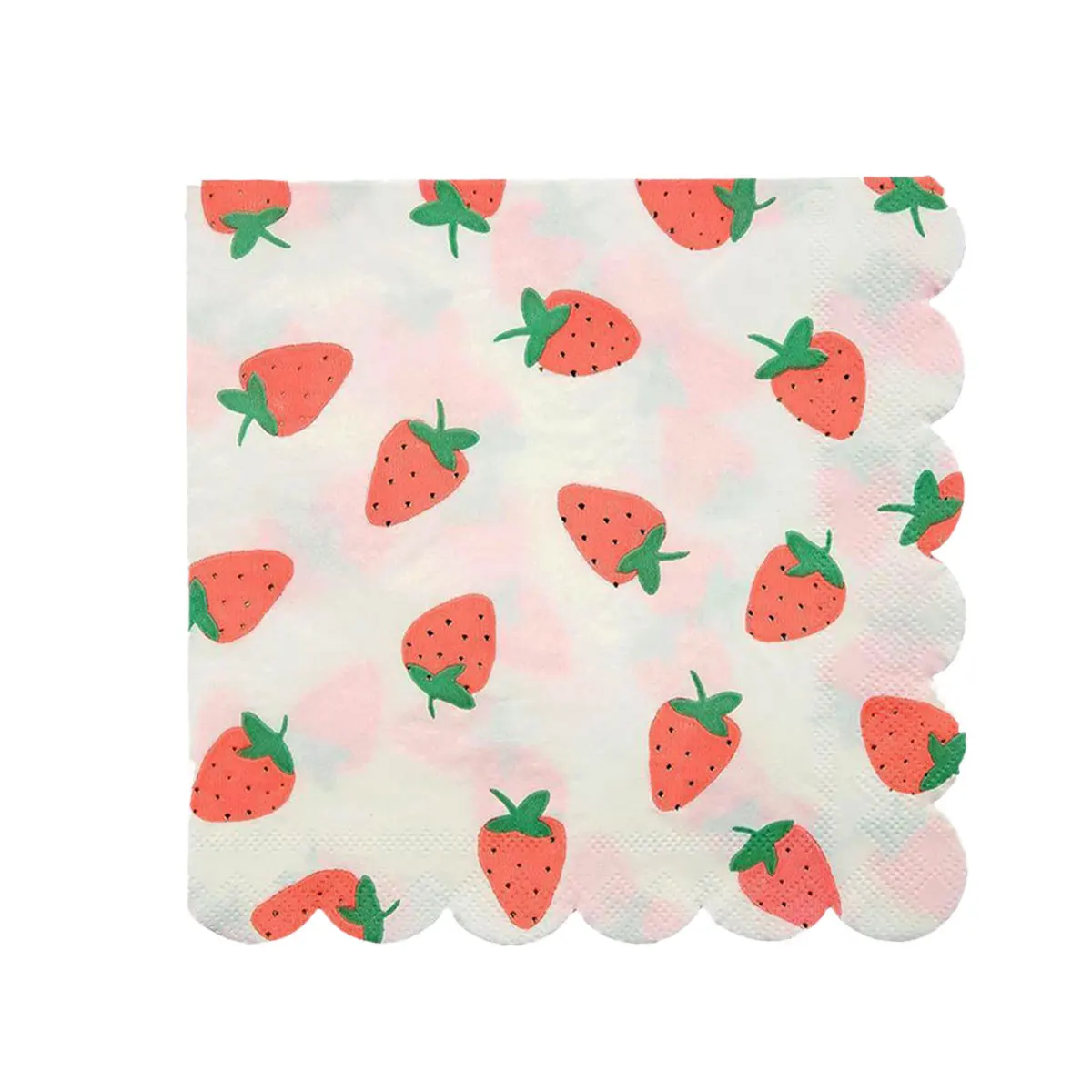 16 قطعة المناديل القابل للتصرف استخدام الحفلات الفراولة طباعة صديقة للبيئة المناديل الورقية الطباعة الجميلة لمهرجان جمع ديكور