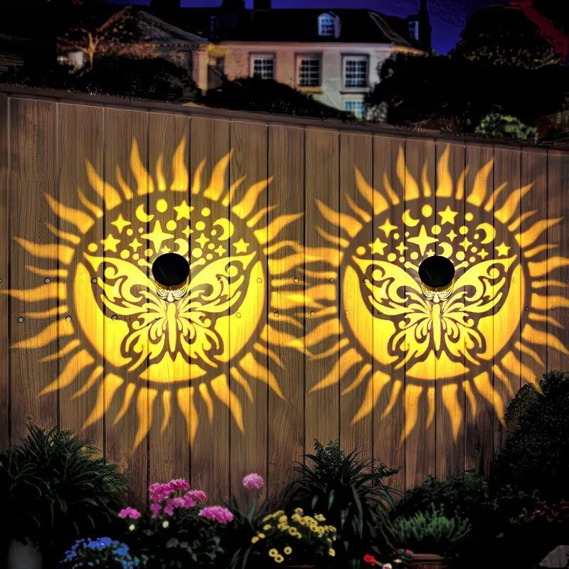 Solar Powered Sunflower Wall Light Outdoor Garden Decorative Sconce Patio Fence Pathway Landscape Night Lighting for Home image 5