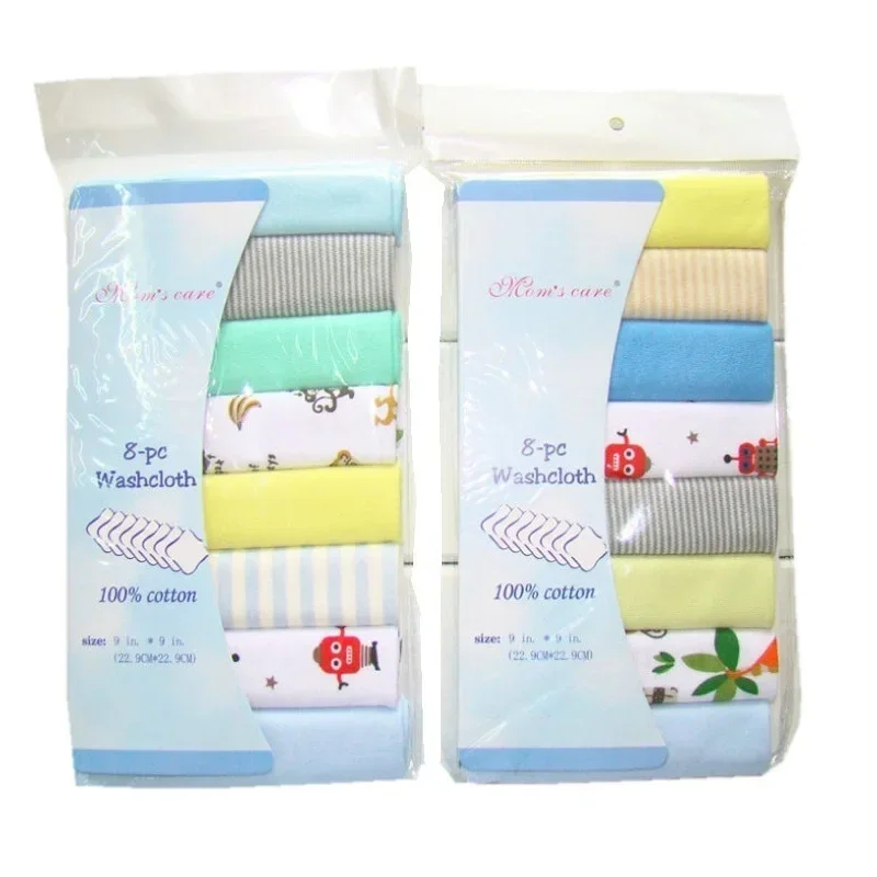 Cotton Newborn Baby Saliva Towel Nursing Towel Baby 8pcs/set 100% Boys Girls Washcloth Handkerchief Dropshipping