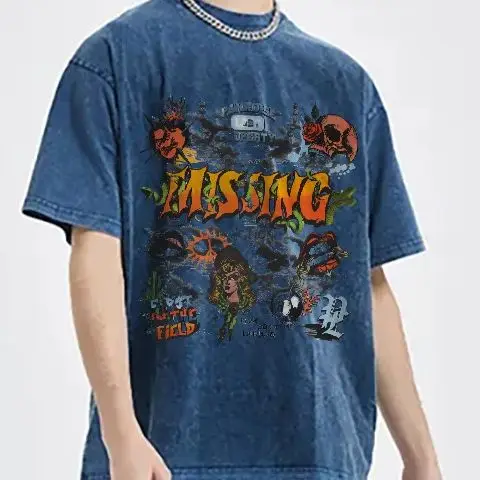 

Personalized Washed Unisex Fit Create Unique Vintage Style Cool T-Shirts Soft Cotton Short Sleeve Custom Apparel