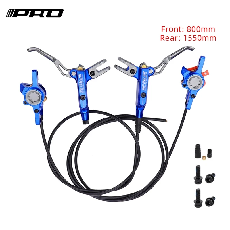 

IIIPRO E2 2-поршневые гидравлические велосипедные дисковые тормоза: передняя часть 800 мм, задняя часть 1550 мм, красочные для горных велосипедов XC/DH/AM