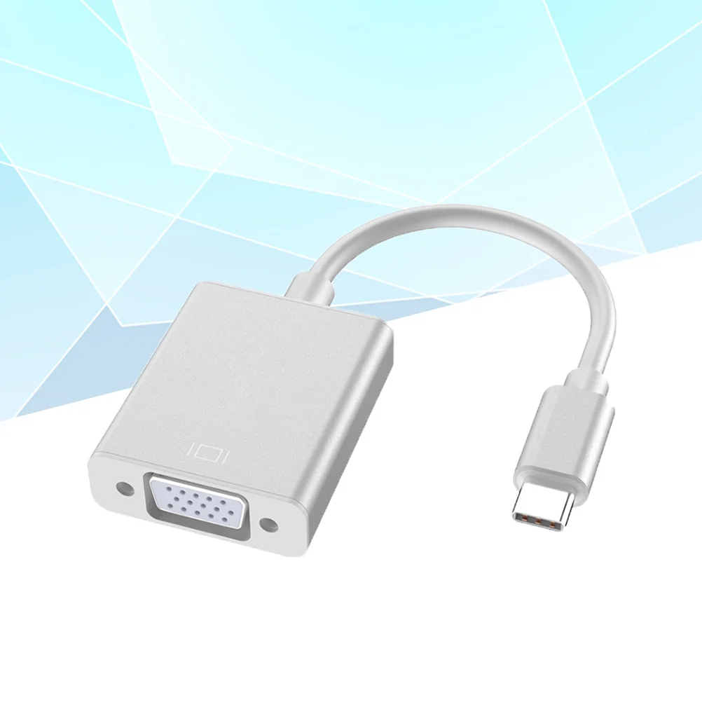 

Usb-C Usb 3.1 Type Usb 3.1 Usb-C To Vga Adapter C Male To Female Converter Cable For Laptop Silver High-Speed Charging