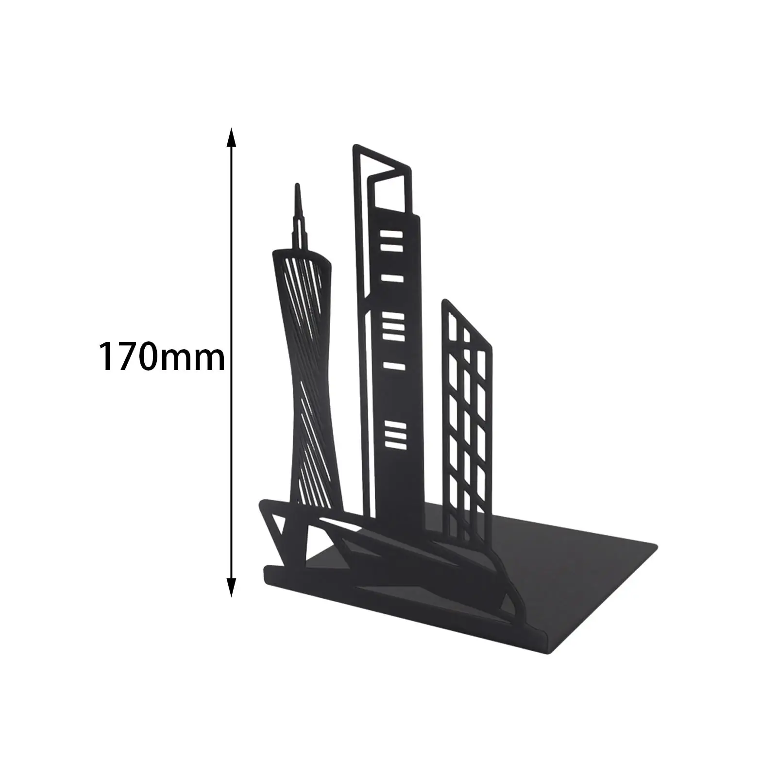 Bookends Famous Architecture Iron Art Book Ends Hollowed Out