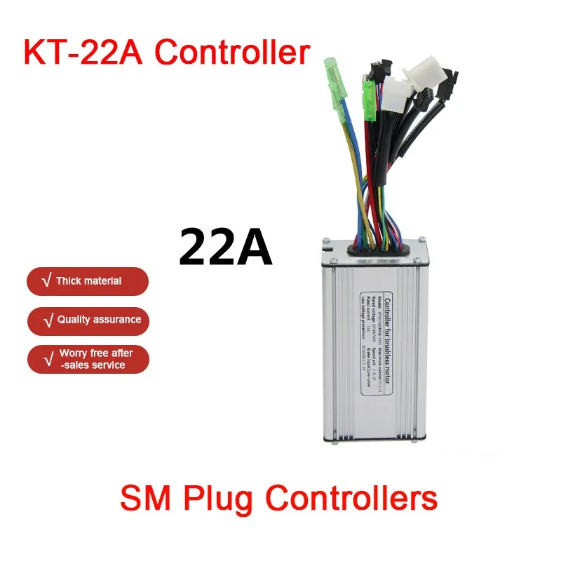 

Original 36V/48V Electric bicycle Controller 9-Tube KT 22A Square Wave Controller SM Plug Bicycle refit accessories