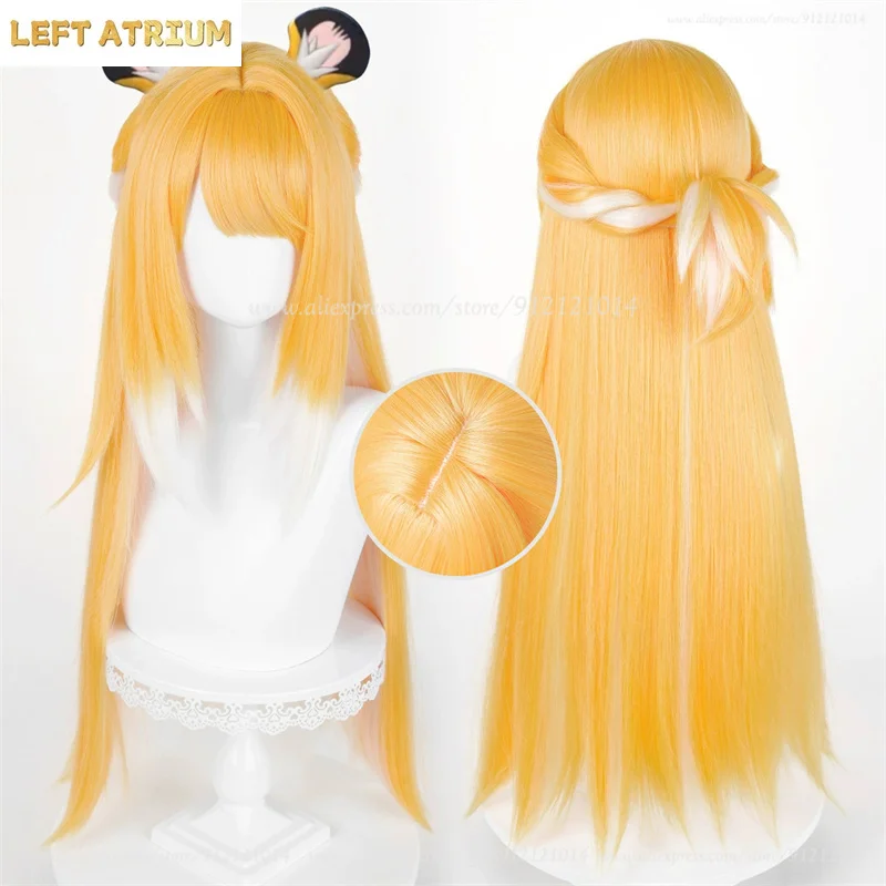 ZZZ Ju Fufu Cosplay Wig Orange White Mixed 72cm Wigs For Women Cosplay Anime Wig Heat Resistant Synthetic Hair Halloween