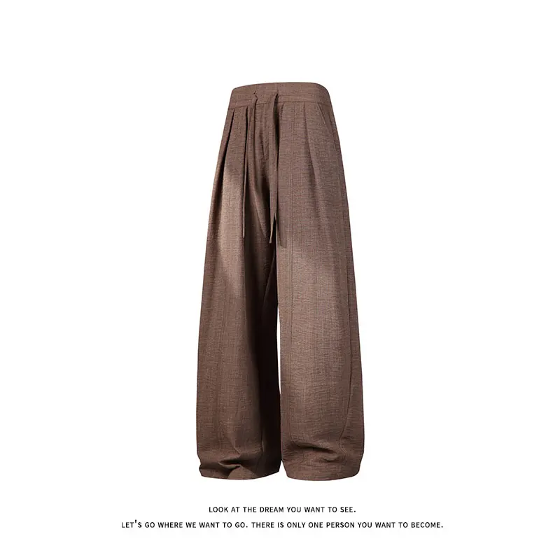 Men's Beach Pants Joggers Streetwear ice silk thin Sweatpants Casual Pants Hawaiian Vacation Loose Summer Long