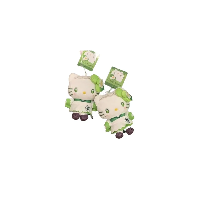 Nowy uroczy breloczek pluszowy Hello Kitty, breloczek Matcha, pluszowa lalka Matcha Maid, zawieszka.