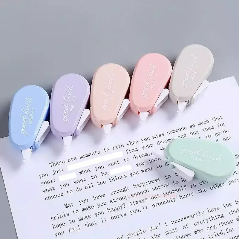 Morandi Mini Transparent Correction Tape Suit Solid Color Translucent Corrector Kids Student Altered Tape School Office Supplies