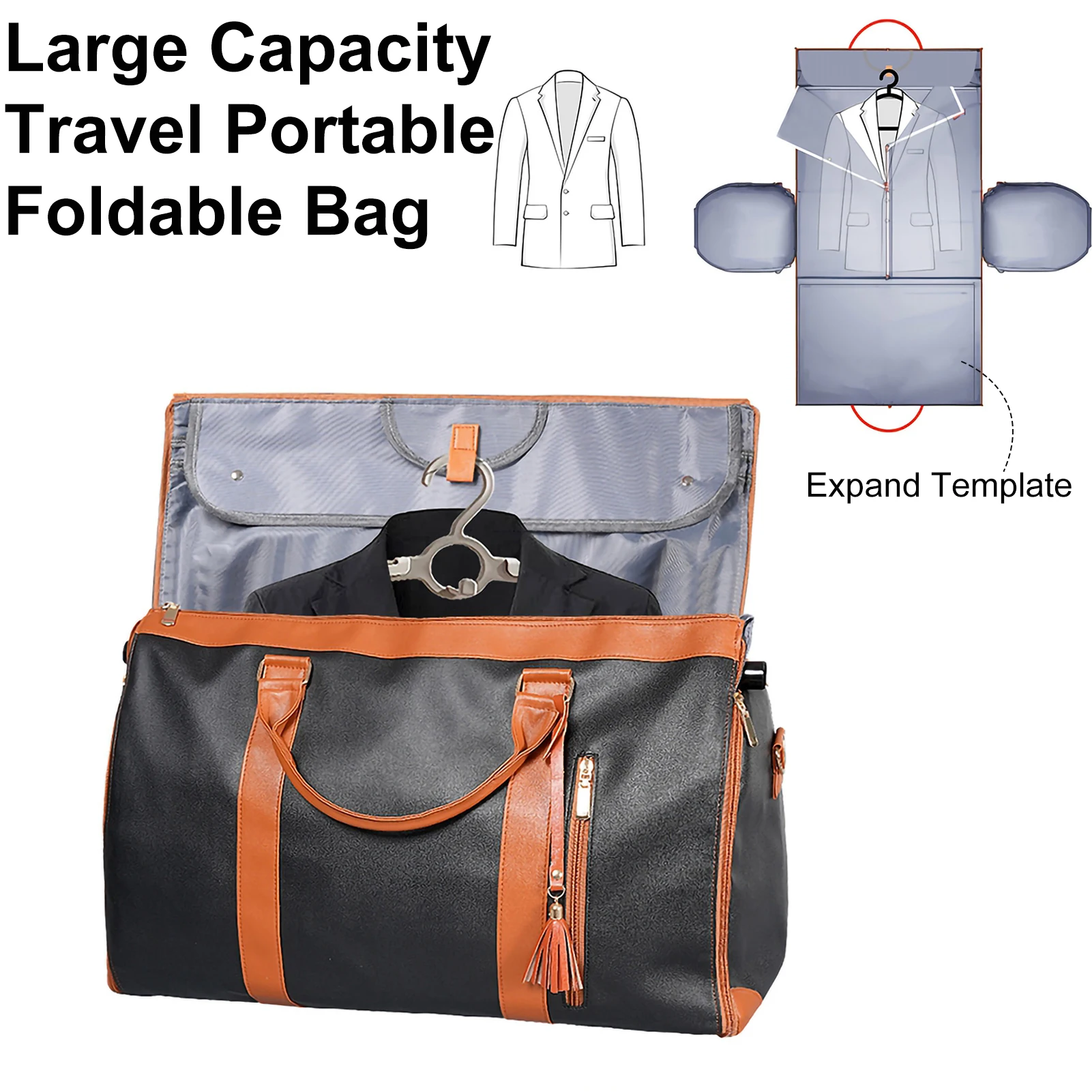 New Large Capacity Travel Bag Foldable Sports Duffle Bag Women\'s Handbag Waterproof Clothes Business Totes Outdoor Fitness Bags