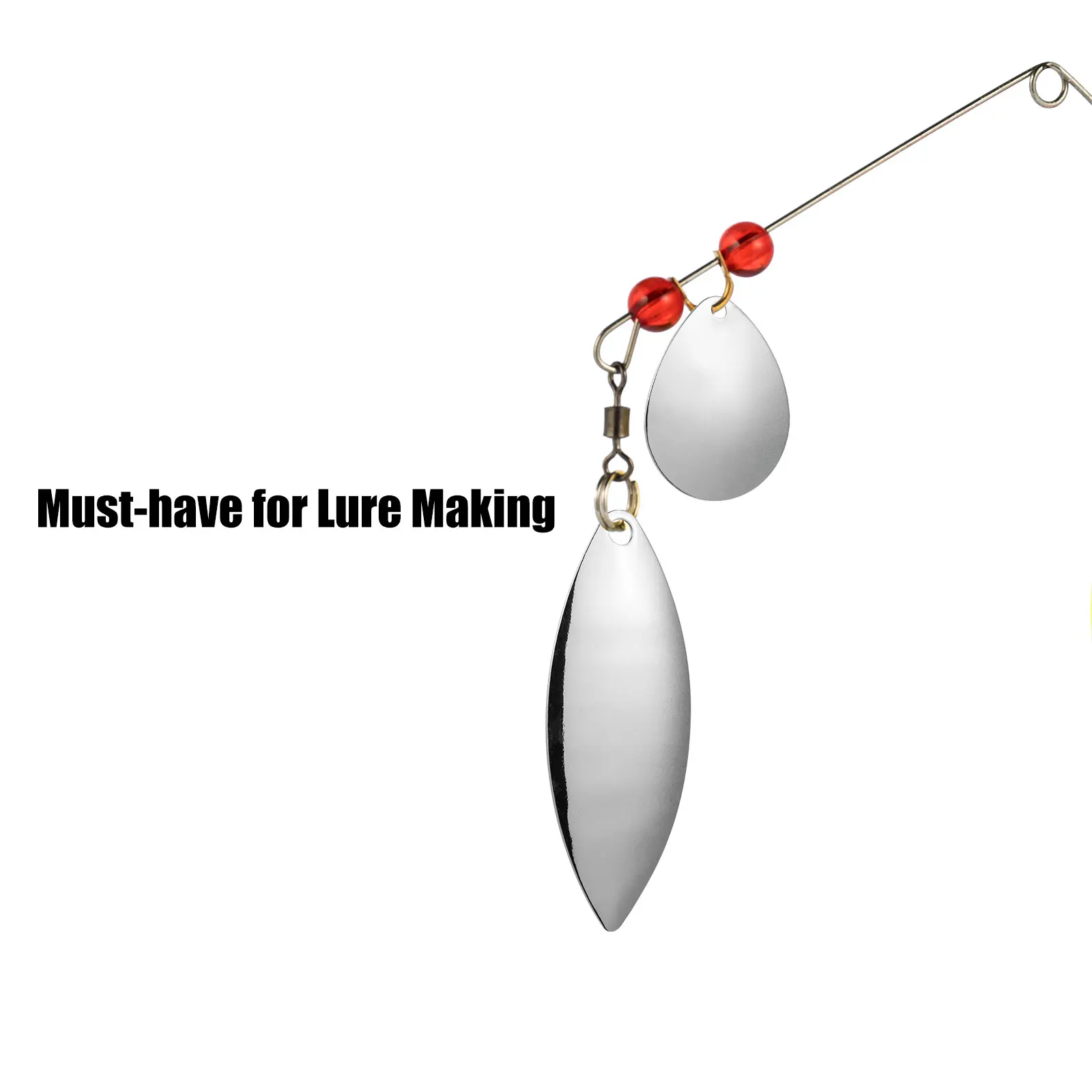 10 Stück Angelklinge Colorado für Inline-Spinner Spinnerbaits Walleye Rigs Pompano Rig Lure Making Supplies Silber Gold – Detail 9