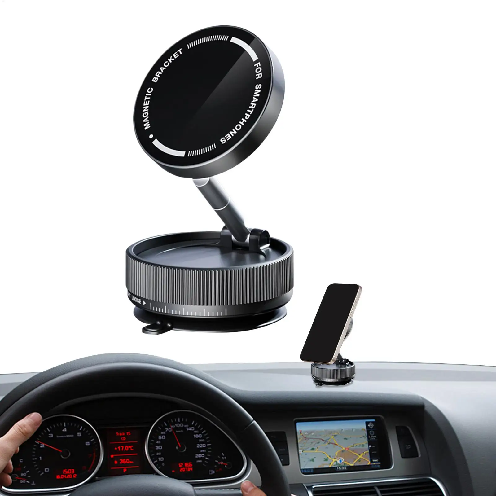 

Magnetic Phone Holder For Car Dashboard Magnetic Smartphones Accessories Suction Cup Car Phone Mount For Driving Gym Bedroom