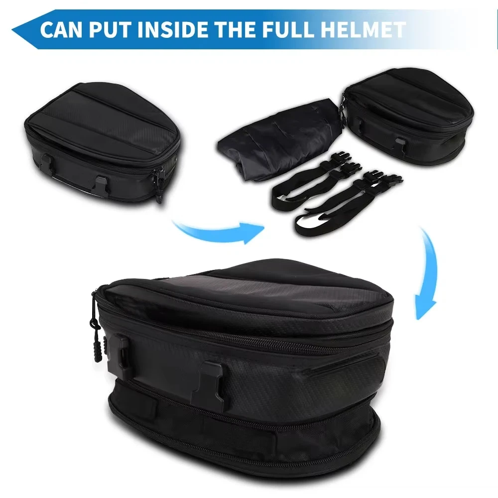 Tail Bags Motorcycles Waterproof Backpack Rear Seat Bag Motorbike Rear Rider Pack Scooter Sport Luggage Dirt pit Bike