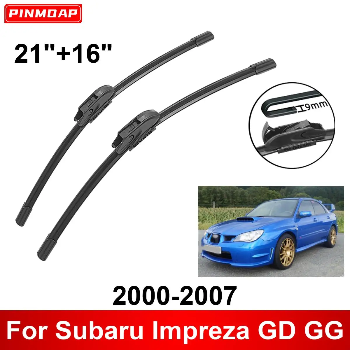 

Car Wiper for Subaru Impreza GD GG 2000-2007 21" + 16" Front Rear Wiper Blades Brushes Cutter Accessories 2004 2005 2006 2007