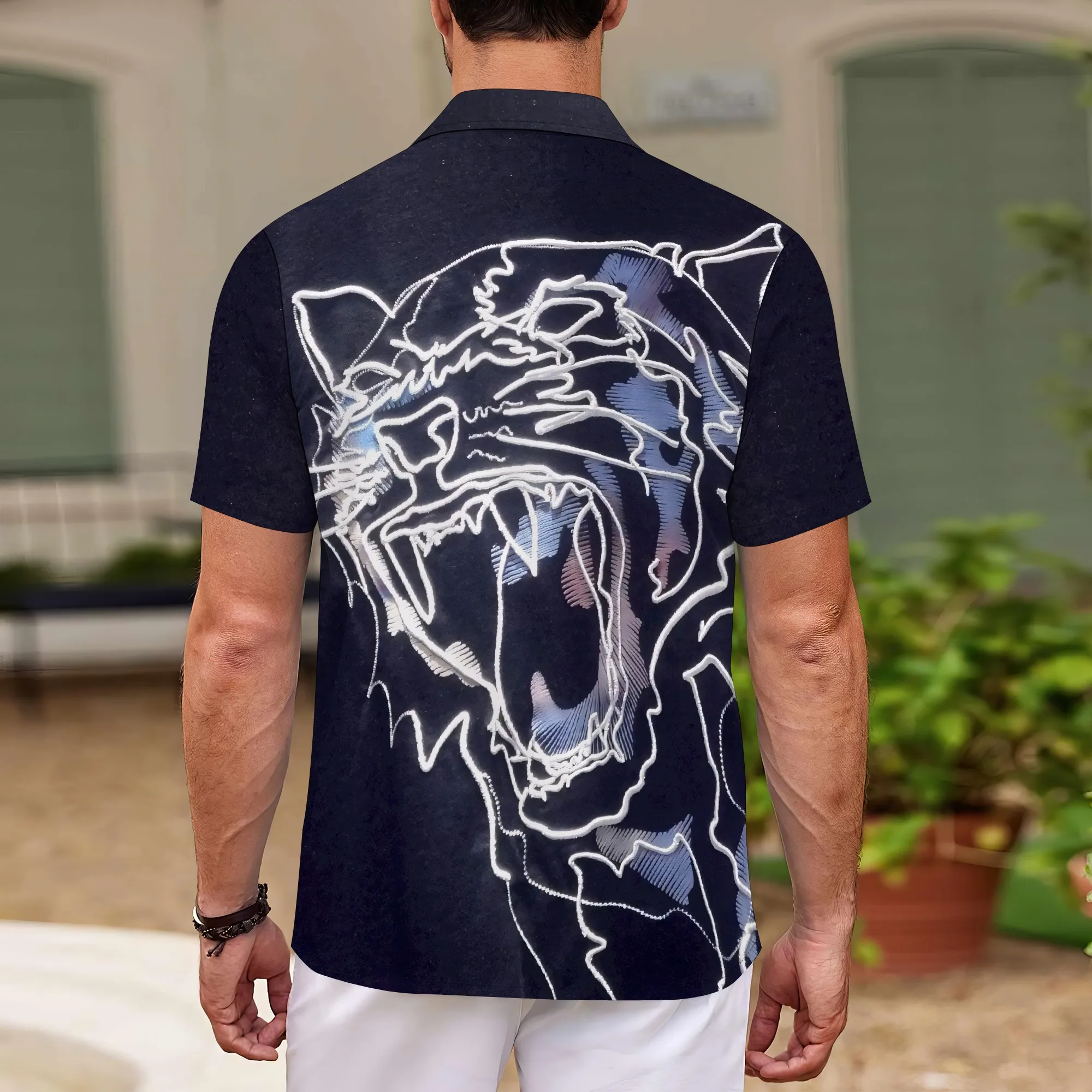 YEAE Men's White Solid Shirt 100% Cotton Long Sleeve Formal Party Spring Elegant Fit