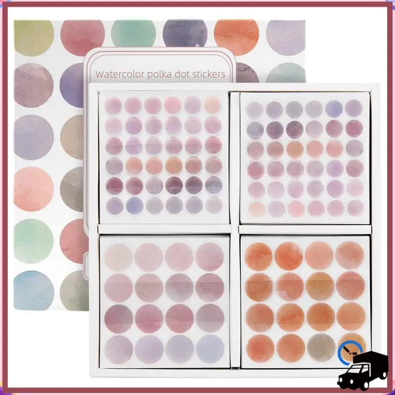 

Эффективные 100-листовые наклейки в горошек васи, наклейки для скрапбукинга, красочные декоративные клейкие наклейки, декоративные этикетки