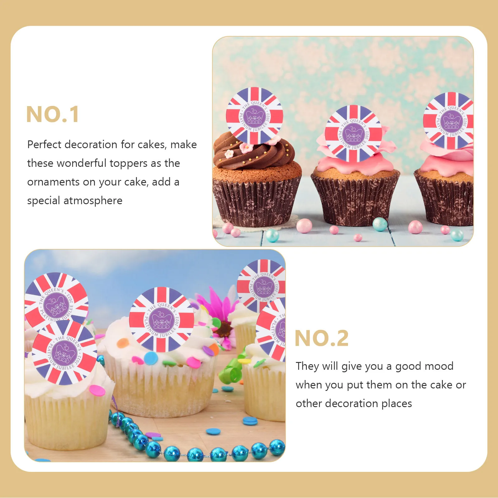 24 peças palhetas de bolo com bandeira do reino unido, decoração de festa, adornos de bolo, acessórios criativos de sobremesa, palhetas de cupcake