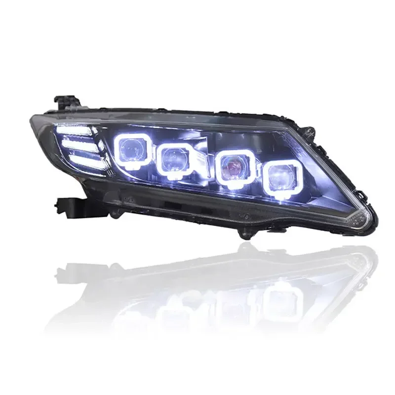 Conjunto de faros de coche para Honda CITY LED faro 2015-2019 faros CITY DRL señal de giro Luz De Carretera lente de proyector Angel Eye