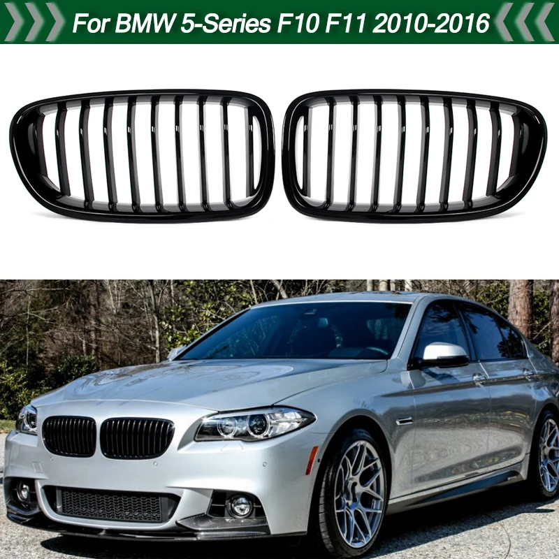 Front Bumper Kidney Grill  For BMW F10 F11 528i 535i 550i 2010-2016 Racing Grill Upper Bumper Hood Mesh Grid Auto Accessories