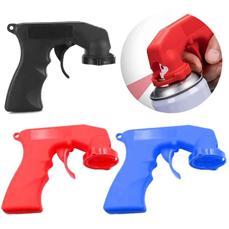 Spray Adaptor Paint Care Aerosol Spray Gun Handle with Full Grip Trigger Locking Collar Maintenance Repair Painting Tool Gun