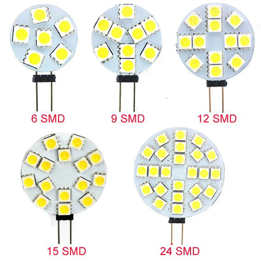 DC 12V G4 LED Lamp Bulb  6/9/12/15/24 LEDs 5050 SMD Light Corn Bulbs Droplight Chandelier 5050SMD Spot light Cool/Warm White