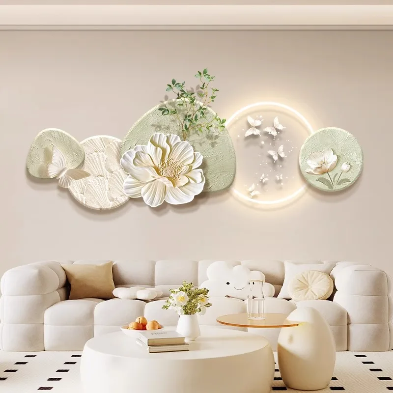 Pittura decorativa del soggiorno in stile crema, pittura da appendere alla parete del fondo del divano di fascia alta