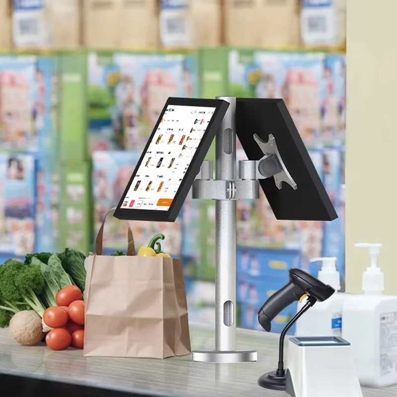 듀얼 스크린 상업용 디스플레이 스탠드 새로운 유형의 바, 편리하고 실용적이며 내구성이 뛰어남