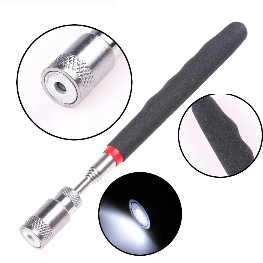 

Гибкая горячая мини-настоящая палочка, неодимовый Imanes, светодиодный инструмент, телескопический магнитный магнитный инструмент для сбора гаек и болтов