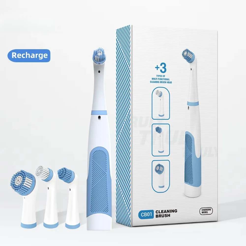 Electric Cleaning Brush Kitchen Bathroom Multifunctional Cleaner Electric Shoe Shine Brush Handheld Cleaning Brush