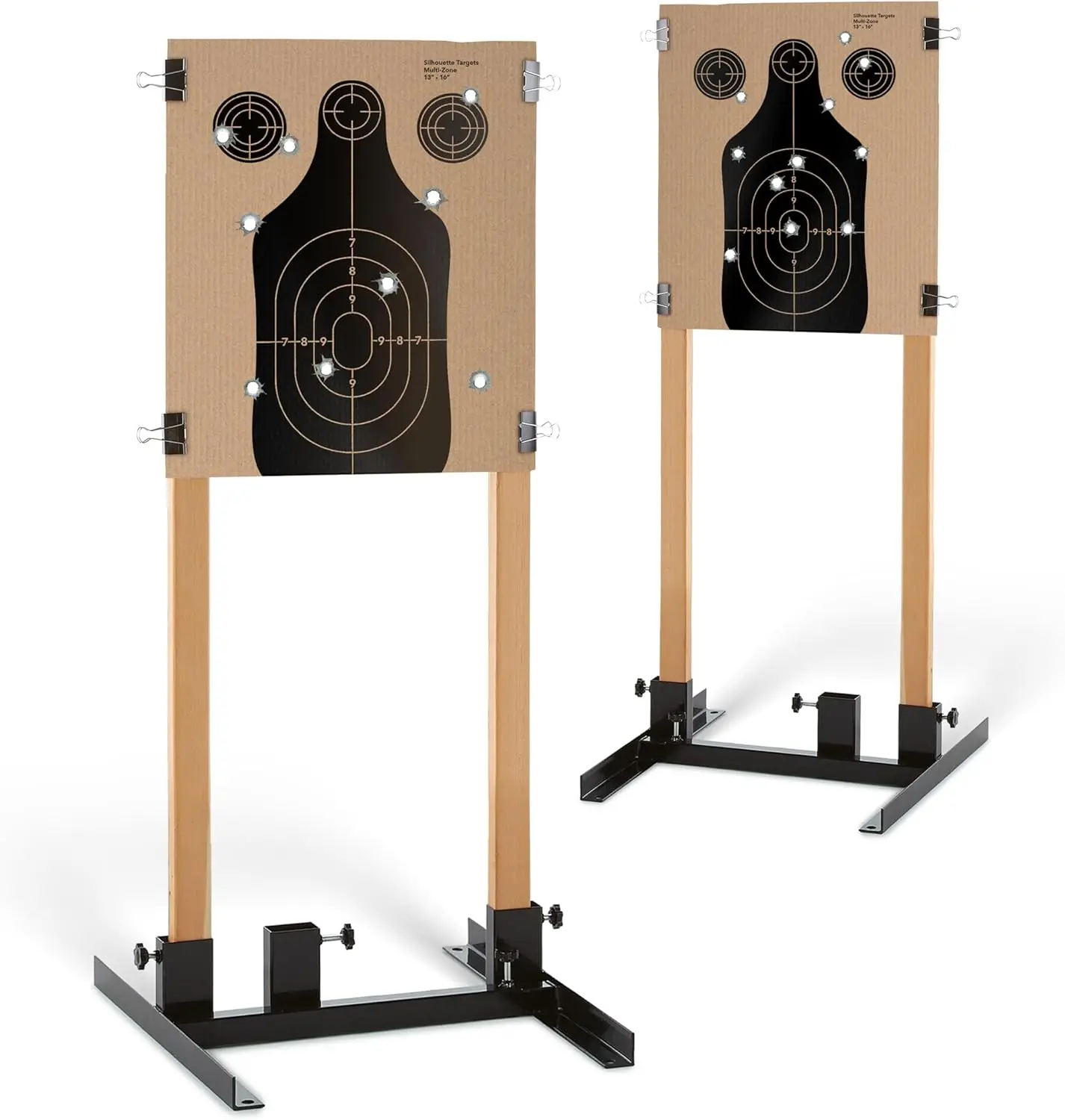 Steel Target Stand Base for Paper Shooting Targets,  Adjustable Width