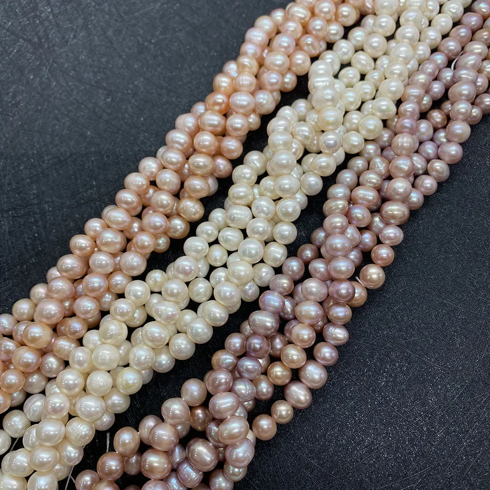 Natural Freshwater Pearl Bead AA Grade White Pink Purple Round Loose Spacer Beads Jewelry Making DIY Necklace Earrings 3mm