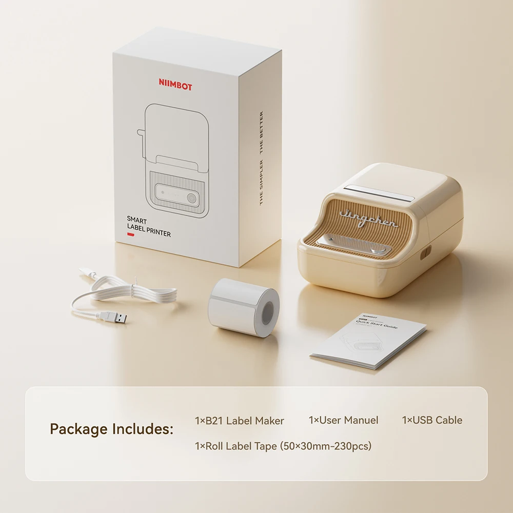 Niimbot B21 Portable Label Printer Wireless Bluetooth Label Maker Multifunctional Self-adhesive Pocket Label Machine