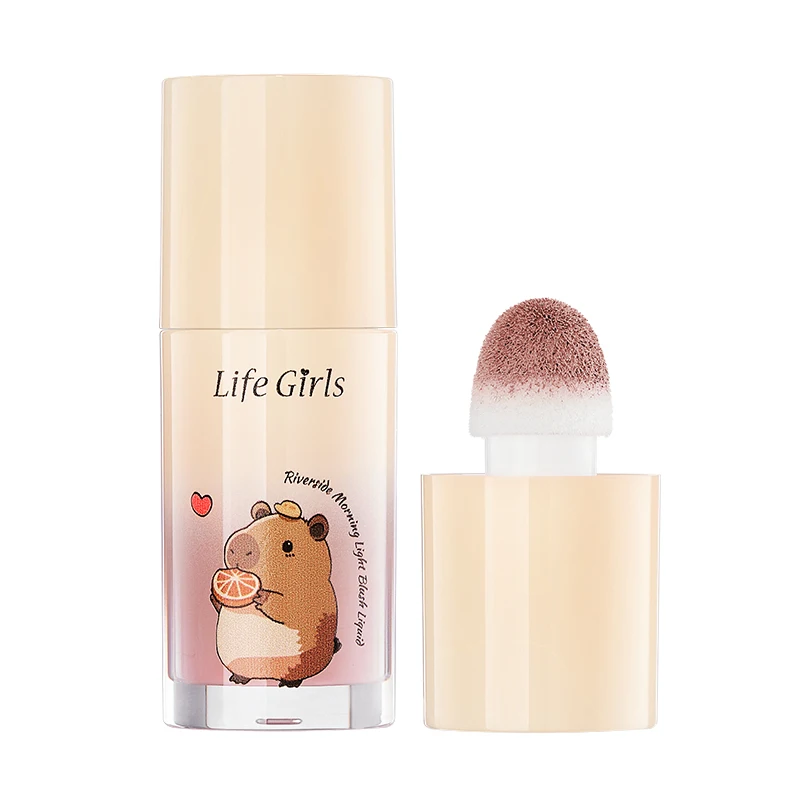 Life Girls Vitality Pink Blush Lotion Moisturizing and Smooth Blush Liquid Long-lasting Makeup Easy to Color Rouge