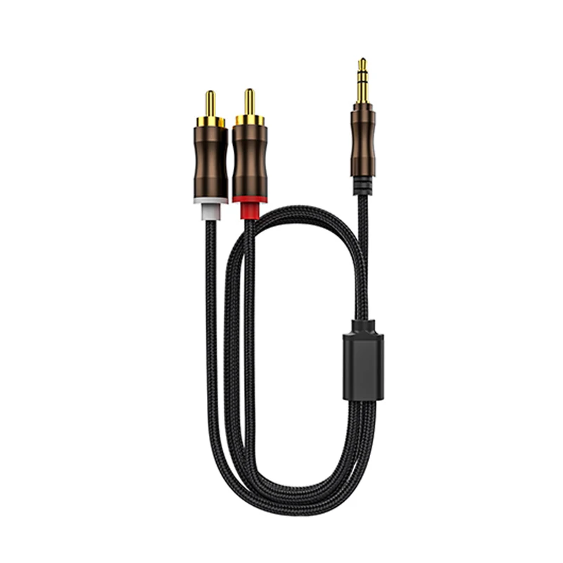 RCA To 3.5 mm Jack Aux Audio Cable Hifi Stereo 3.5mm To 2RCA Splitter Cable For Home Theater TV PC Amplifiers DVD Speaker Wire view 6
