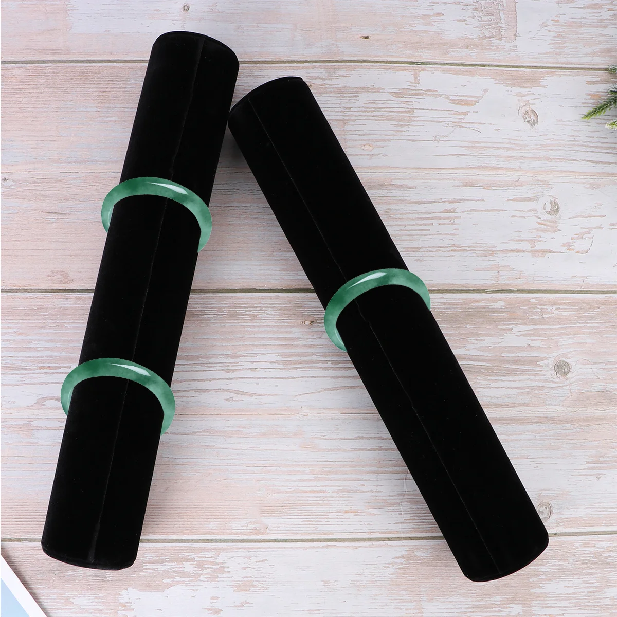 

2Pcs Premium Material Bracelet Stand Jewelry Display Rack Black Damage-Resistant Surface for Organizing Accessories