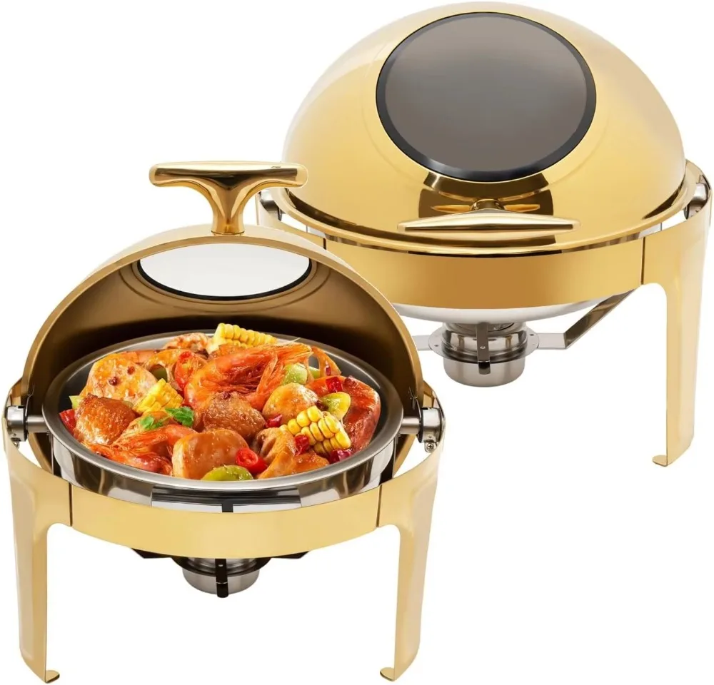 Roll-top Luxury Stainless Steel Commercial Warmer, Buffet Warmer, Transparent