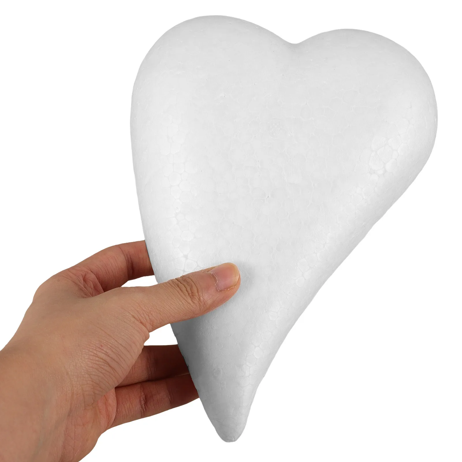 

4Pcs Foam Heart Blank DIY Craft Unpainted Heart Shaped Ball for Wedding Party Decoration Handmade Art Accessory