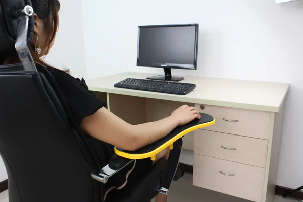 Black Ergonomic Healthy Computer Armrest Mouse Pad Chair Desk Support Hand Arm