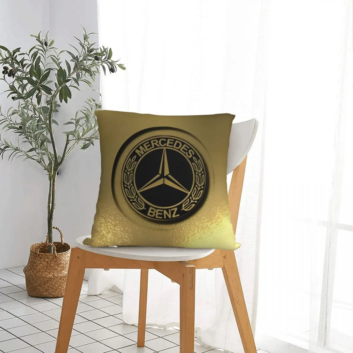 M-Mercedes-Benz Pillowcase Polyester Cushion Cover Decoration Throw Pillow Case Cover Car Dropshipping 18'