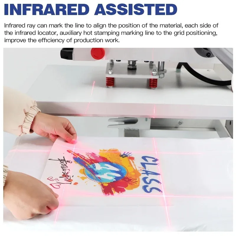 40*60 Heat Press Machine T-shirt Double Daul Hydraulic Sublimation Pneumatic Semi Automatic Large Format Heat Press Machine