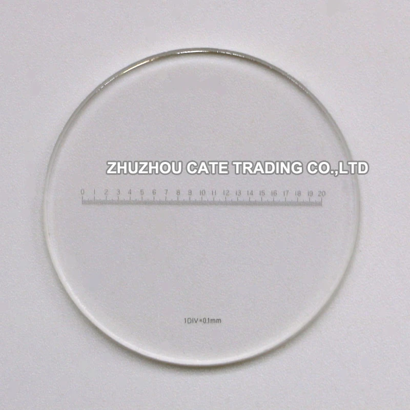 917 DIV 0.1mm Microscope Eyepiece Reticle Microscope Part Optical Scale Glass Lens for Optical Laboratory