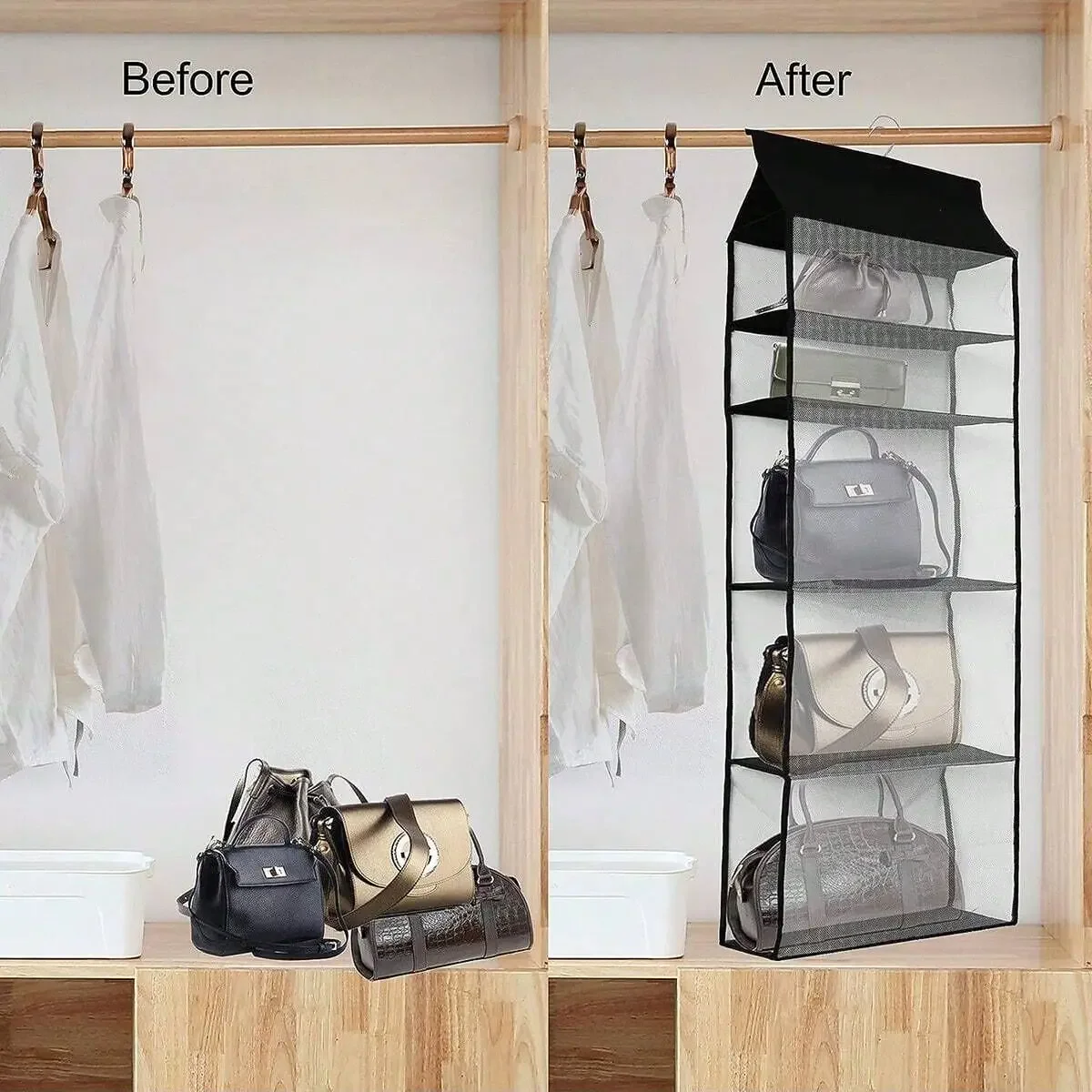 1-teilige Tasche Aufbewahrung tasche, Kleider schrank Wand-Aufbewahrung tasche, staub dichte Aufbewahrung tasche aus Stoff, Haushalts organization