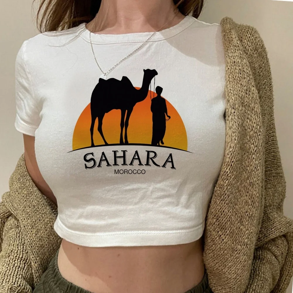 Morocco crop top female manga harajuku japanese meme cheap top tees 2000s gyaru clearance sales emo anime