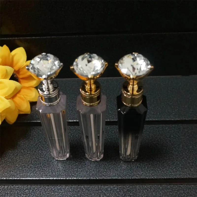 10/30/50/100pcs 2~2.5ml Empty Lip Gloss Tubes Bulk with Diamand Gold Cap Lipgloss Packaging Box Cosmetic Containers