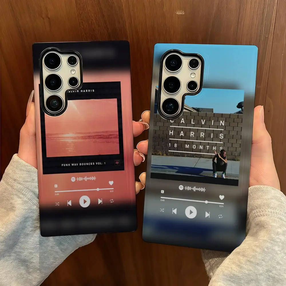 

Чехол для телефона C-Calvin H-Harris для Samsung S25, пленочный корпус, роскошный GalaxyS24Ultra 23plus S22 21 A56 36 26 16, двухслойный чехол