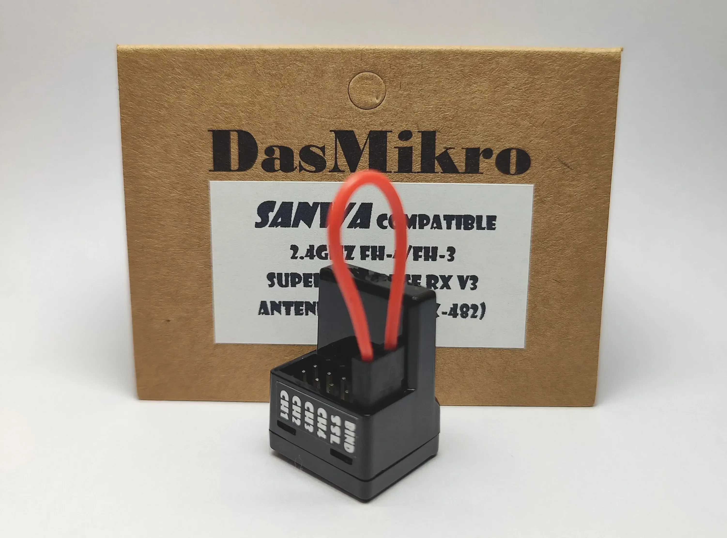 Original y genuino DASMIKRO DSK-482 V2 v3 RECEPTOR sin antena para SANWA SSL FH-4 FH-3 M17 M12S M12 MT-44 MT4S MT4 M11X