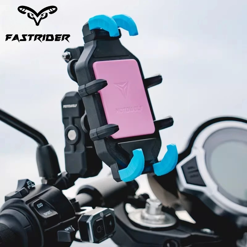 

Motorcycle mobile phone holder wireless charging aluminum alloy shock absorption anti-shake motorcycle travel navigation shelf