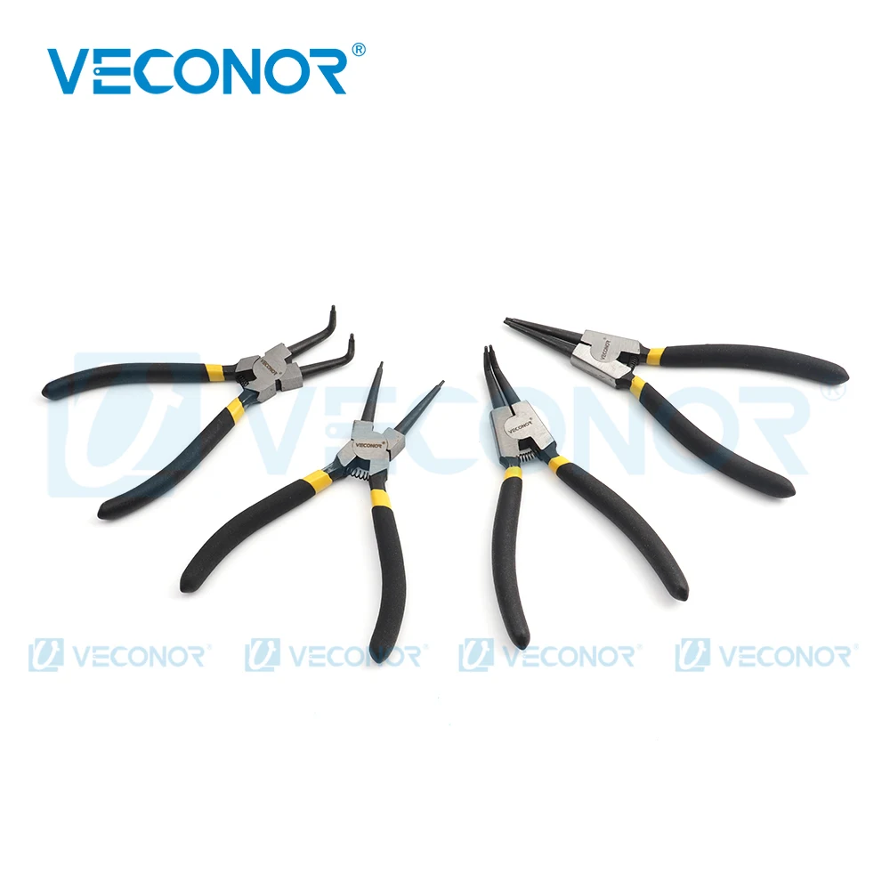 6 Inch Snap Ring Plier Internal & External Straight & Bent Circlip Pliers for Oil Seal Ring Remover Retaining and Remove Hoses
